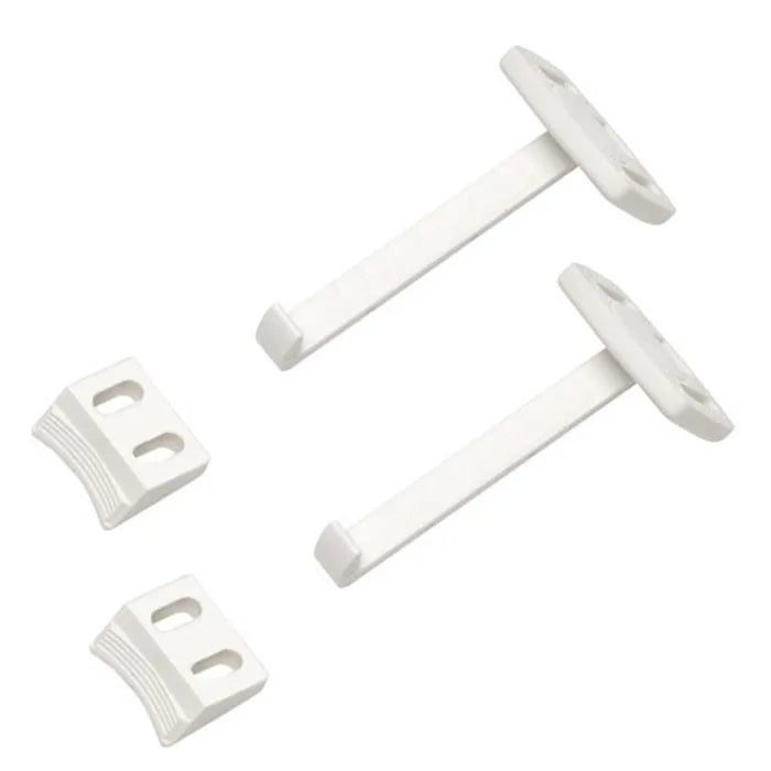 60mm White Plastic Kiddiguard Catch (Pack of 2)