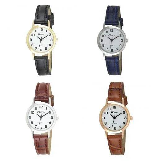 Ravel Ladies Basic Leather Strap Watch - Available Multiple Colour - Cloud Nine Stores