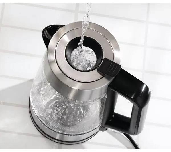 DAEWOO SDA2102 Easy Fill Glass Jug Kettle - Silver - Cloud Nine Stores