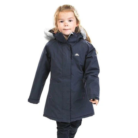Trespass Fame Waterproof Parka Jacket - Black 7-8 Years Cloud Nine Stores