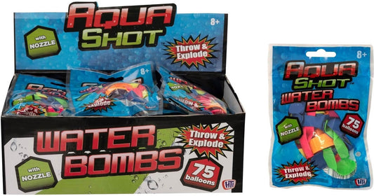 Aqua Shot 75 Water Bombs With Nozzle - Cloud Nine Stores