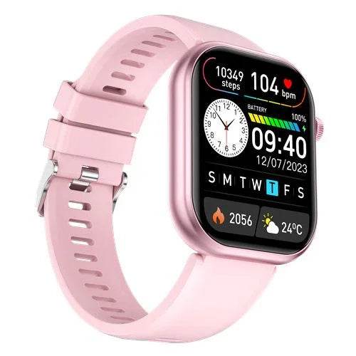 M18 Digital Smart Watch Magic Button with Adjustable Knob Sports Rubber Strap - PINK - Cloud Nine Stores