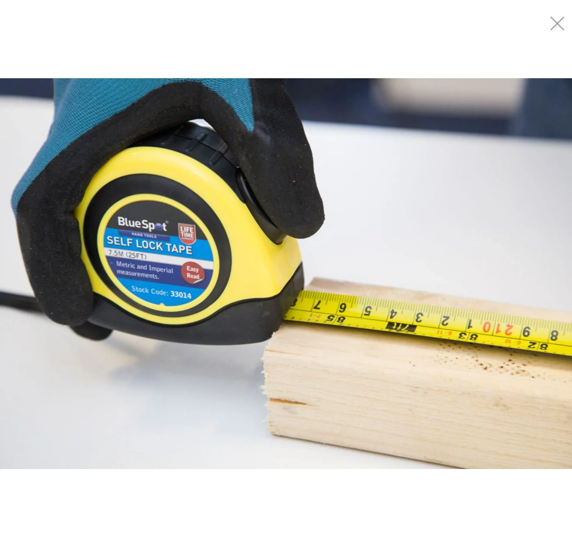 BLUE SPOT TOOLS 7.5M (25FT) SOFT GRIP AUTO-LOCK TAPE MEASURE 33014 - Cloud Nine Stores