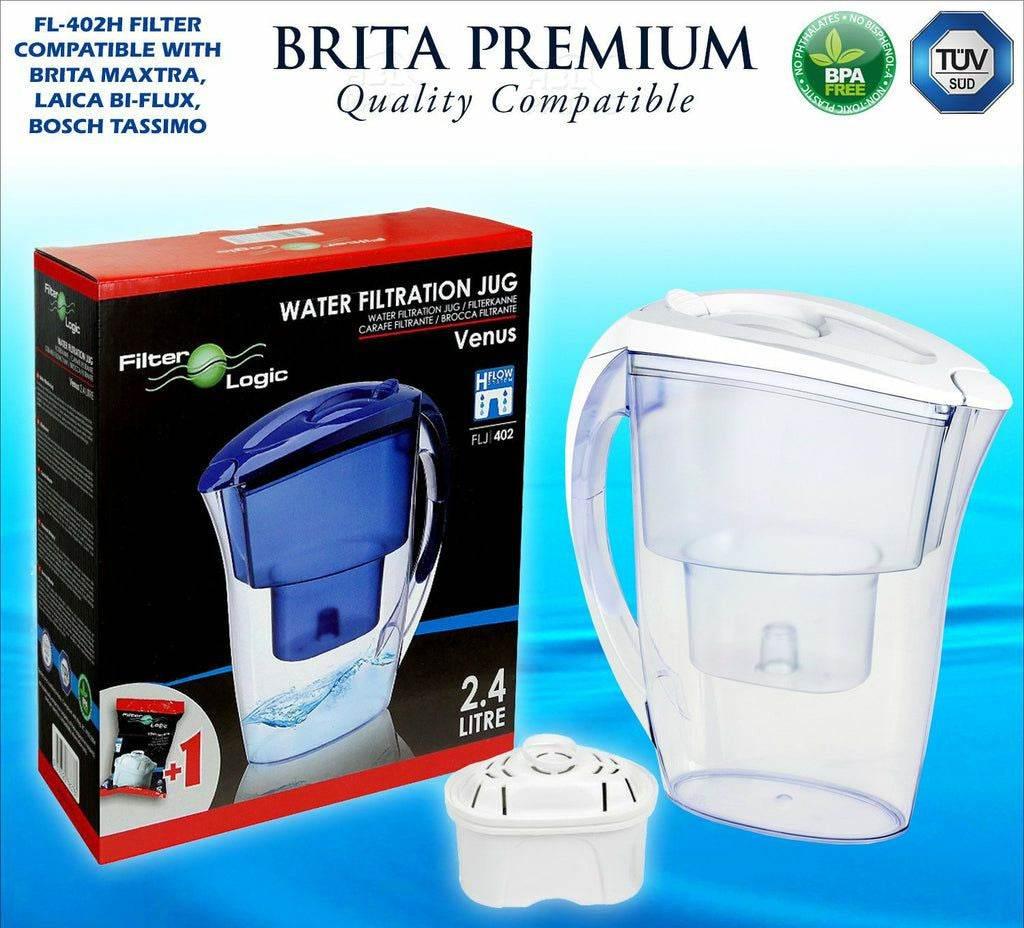 Filter Logic Water Filter Jug + Filter White FJ402 - Cloud Nine Stores