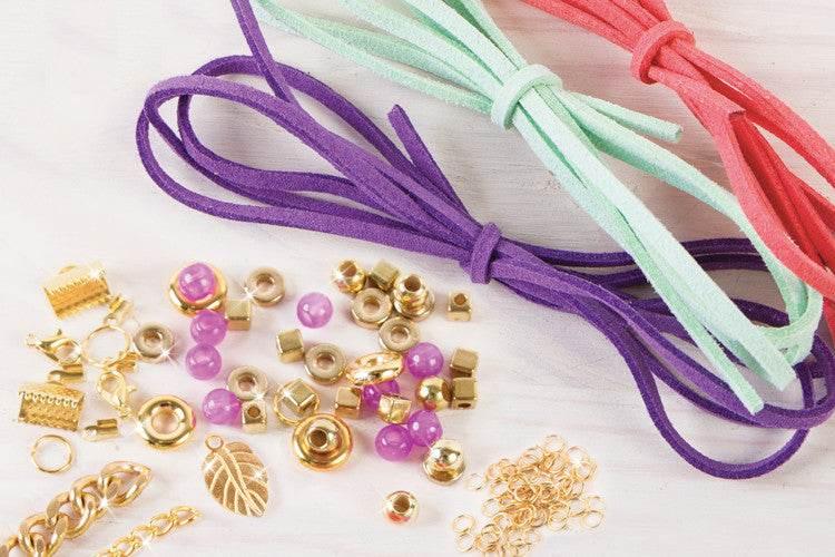 Make It Real Gold Link Suede Bracelets - Cloud Nine Stores