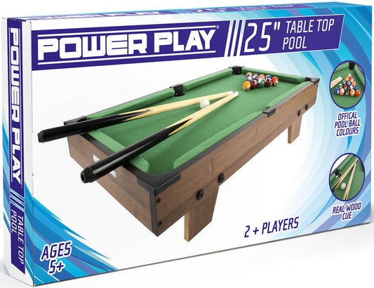 POWER PLAY 25 INCH POOL TABLE GAME