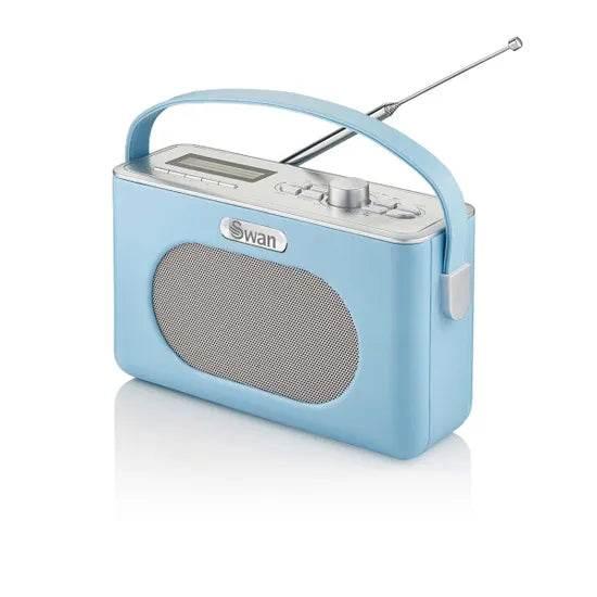 Swan Retro Dab Bluetooth Radio - Blue - Cloud Nine Stores