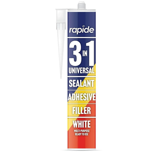 Rapide 3-in-1 Universal Sealant, Adhesive & Filler, White - 260ml - Cloud Nine Stores