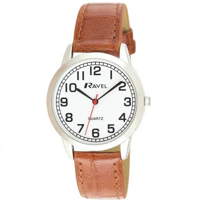 Ravel Mens Basic Classic Leather Strap Watch R0132GC Available Multiple Colour - Cloud Nine Stores