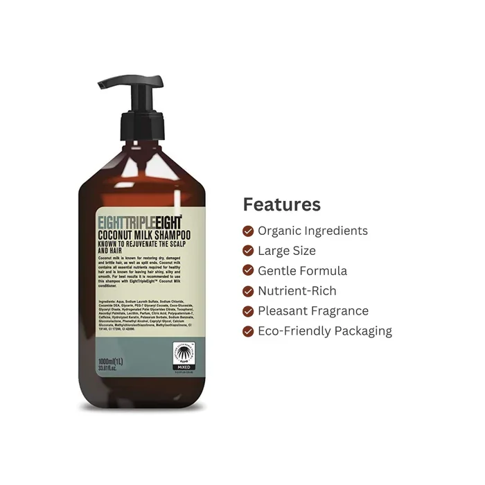 EIGHT TRIPLE EIGHT 1L COCONUT SHAMPOO