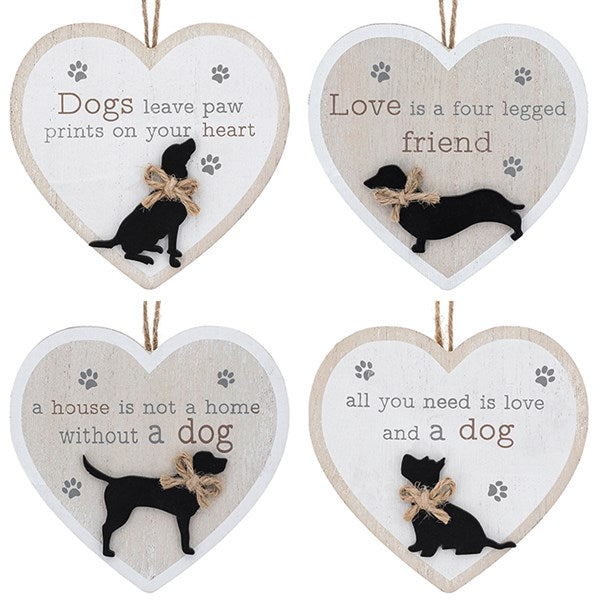 Pooch Pals Hanging Heart Plaque