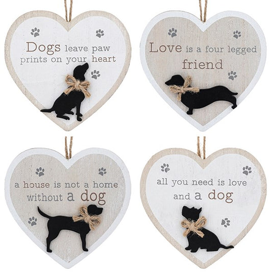 Pooch Pals Hanging Heart Plaque
