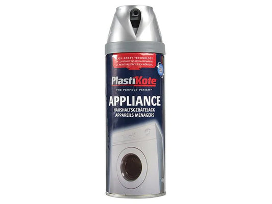 Plastikote Twist & Spray Appliance Enamel Satin Chrome 400Ml