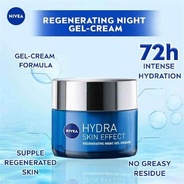 Nivea Hydra Skin Effect Pure Hyaluronic Acid Regeneration Night Gel-Cream 50ml - Cloud Nine Stores