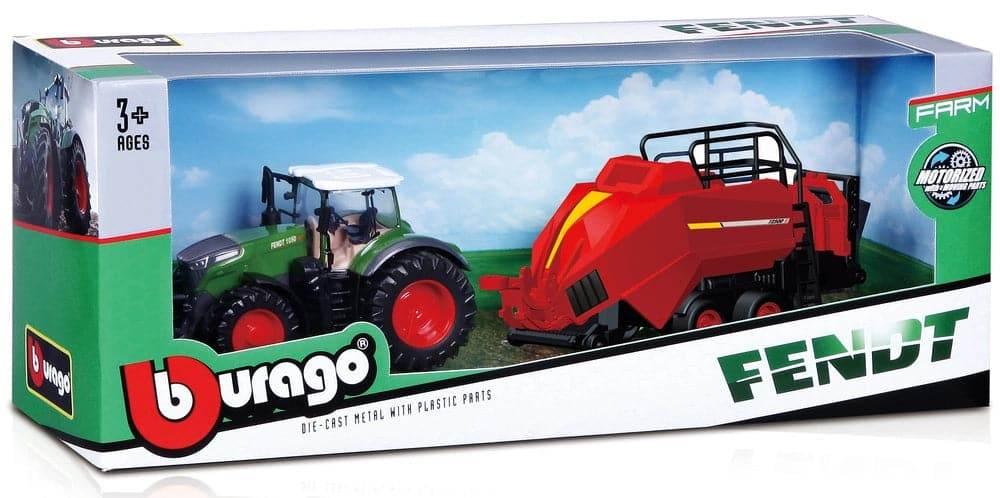 Bburago Fendt 1050 Vario Tractor with Baler Lifter 10cm - Cloud Nine Stores