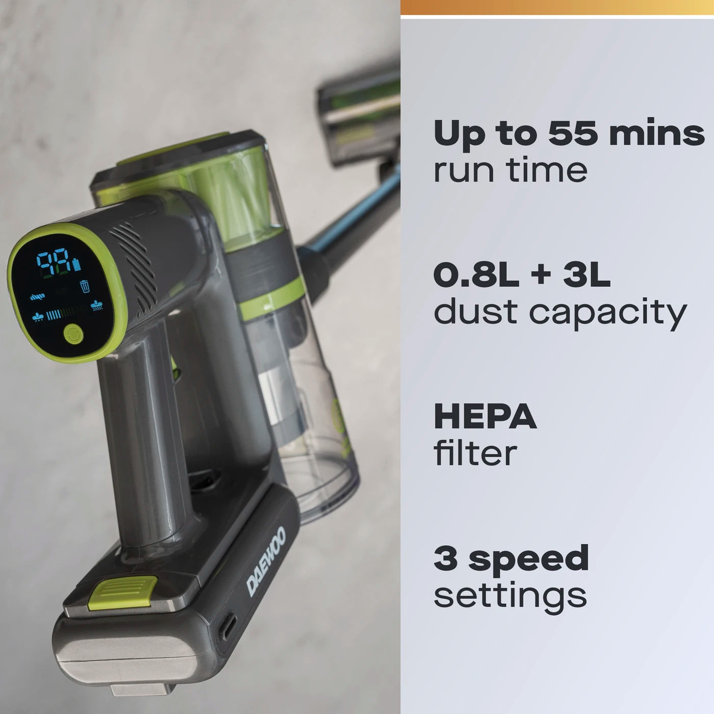 Daewoo Cyclone Freedom Cordless Vacuum Cleaner with Auto Empty System