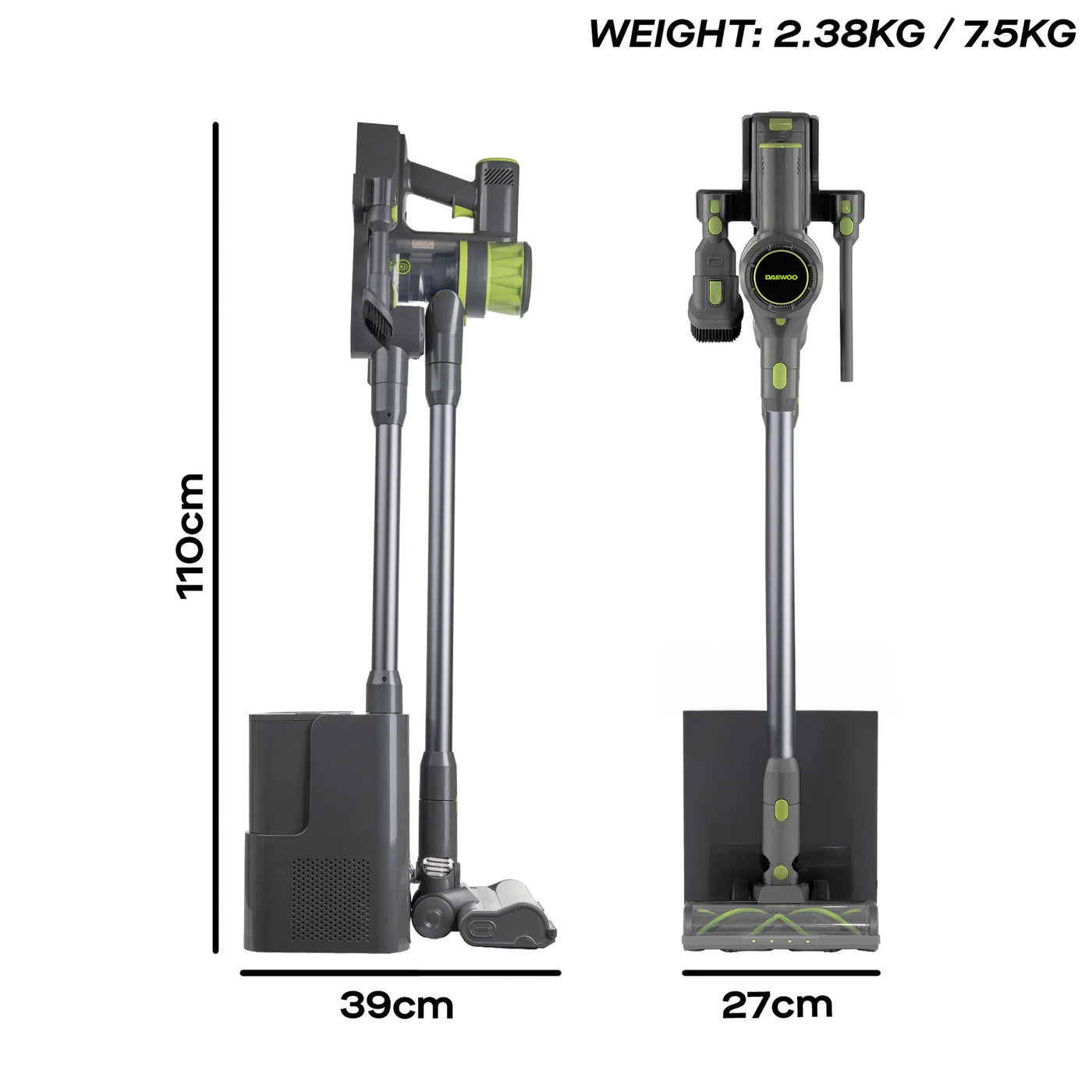 Daewoo Cyclone Freedom Cordless Vacuum Cleaner with Auto Empty System Cloud Nine Stores