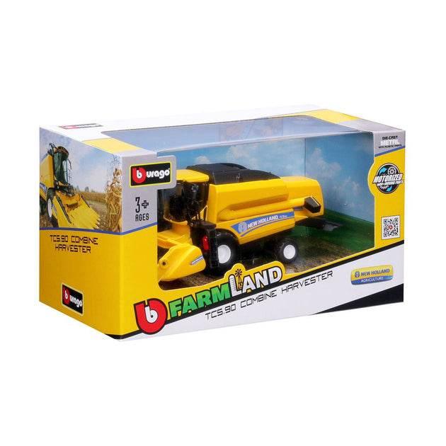 Burago 10cm New Holland Tc5.90 Combine Harvester With Corn Header - Cloud Nine Stores