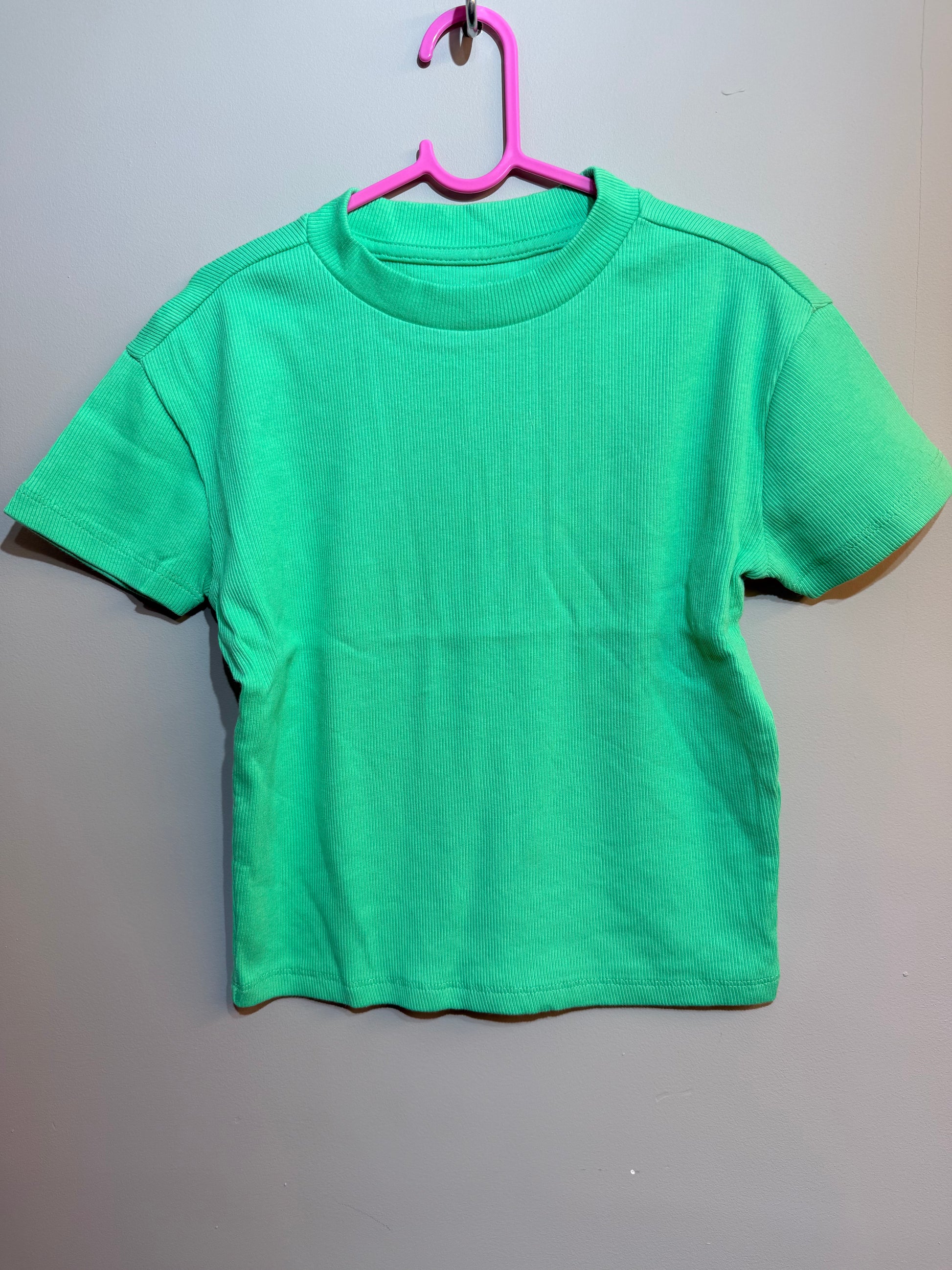 Children's Green M&S Ribbed T Shirt