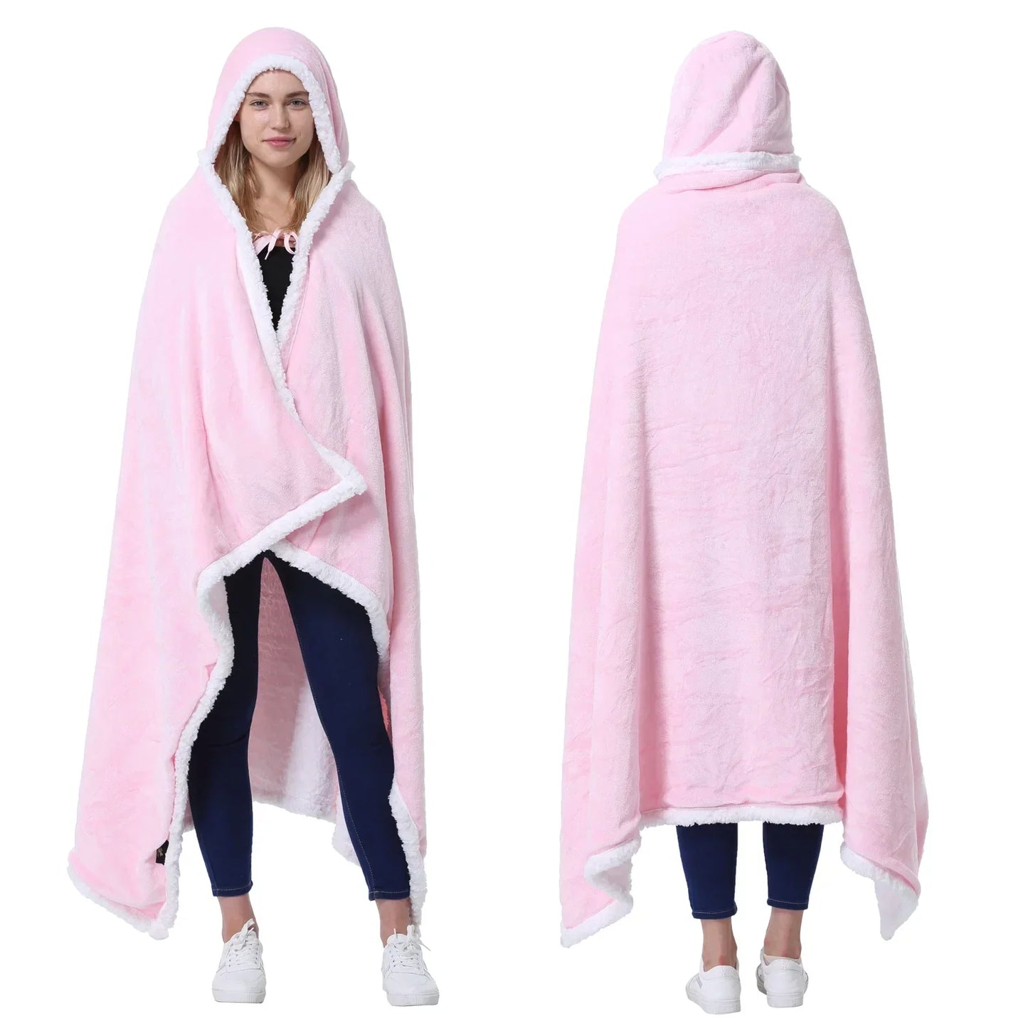 Soft & Snug Hooded Blankets With Sherpa