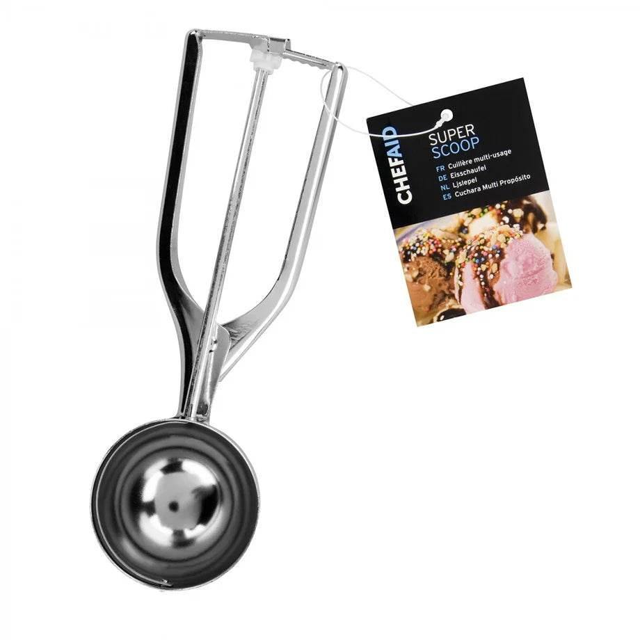 Chef Aid Bow Action Food Scoop, Chrome - Cloud Nine Stores