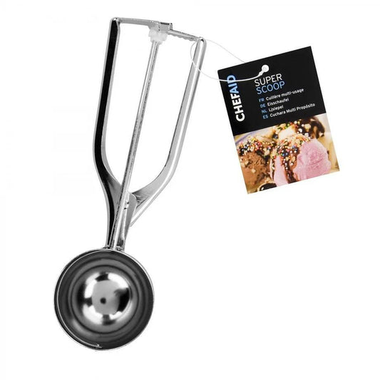 Chef Aid Bow Action Food Scoop, Chrome - Cloud Nine Stores