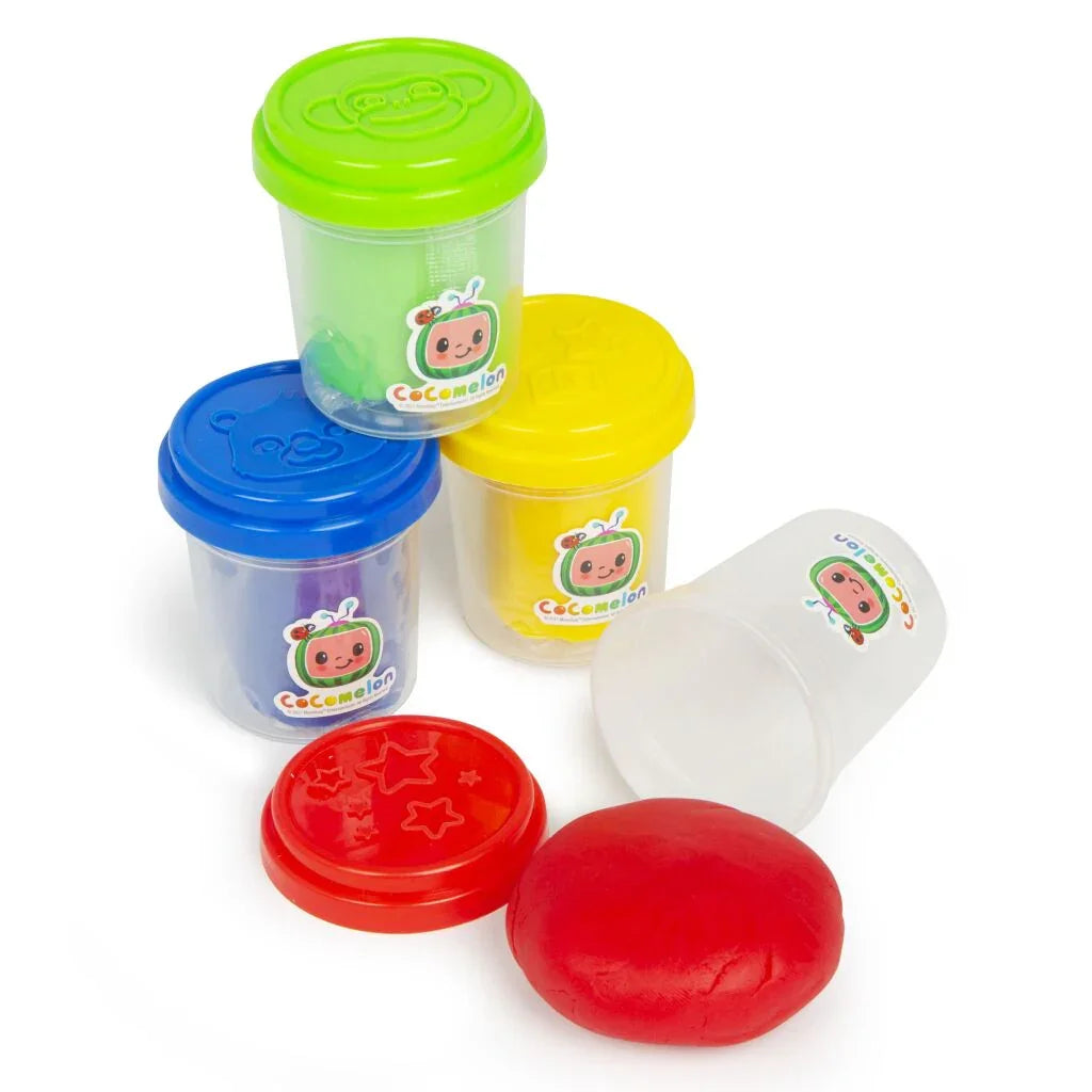 COCOMELON 4X112G DOUGH TUBS (BLUE, RED, GREEN, YELLOW)