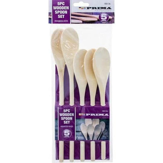 Prima 5pc Wooden Spoon Set - Cloud Nine Stores