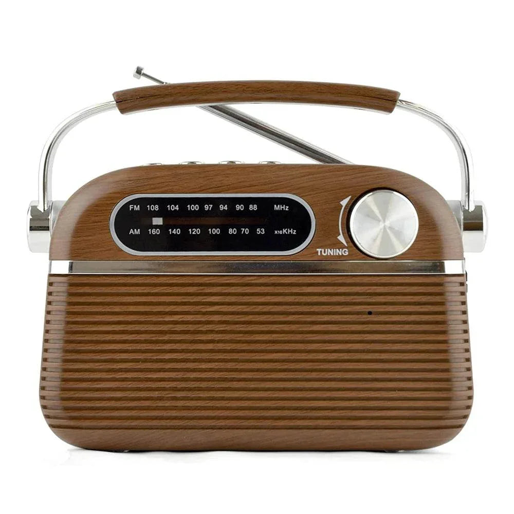 Lloytron Vintage Rechargeable Bluetooth AM/FM Radio – Wood Effect - Cloud Nine Stores