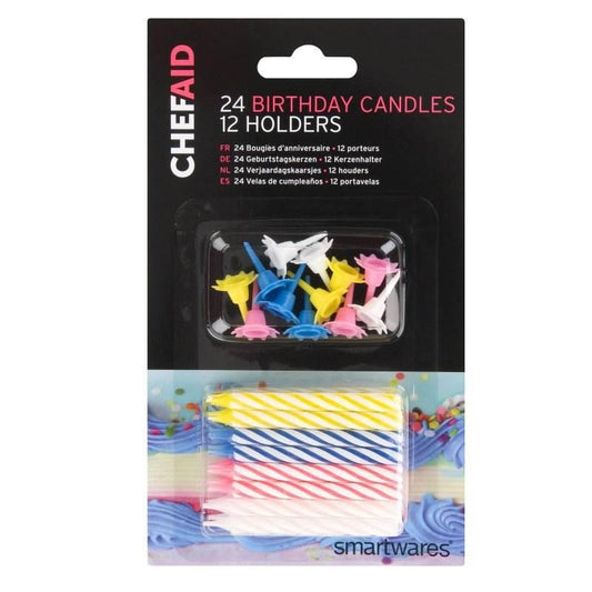 Chef Aid BIRTHDAY CANDLES AND HOLDERS - Cloud Nine Stores