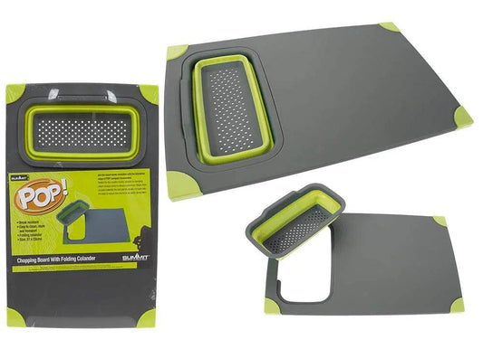 Summit Chopping Board With Folding Colander - Cloud Nine Stores