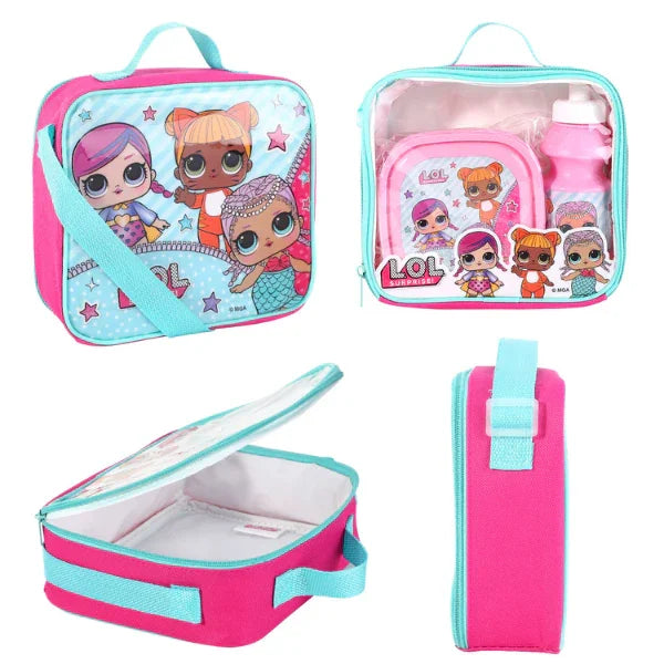 L.O.L. Surprise! Kids 3 Piece Lunch Bag Box and Bottle Set - Cloud Nine Stores