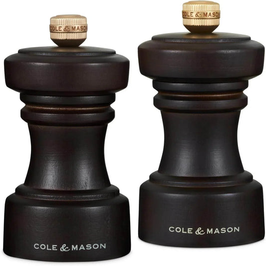 Cole & Mason H233056 Hoxton Chocolate Wood Salt and Pepper Mill Set - Cloud Nine Stores