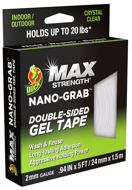 Duck Max Strength Nano Tape 24mm x 1.5m, Double Sided Tape
