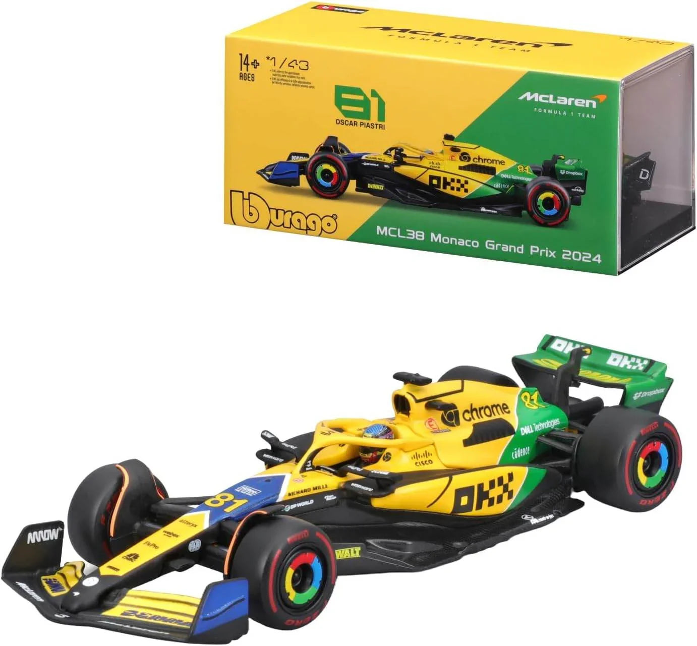 F1 McLaren MCL38 2024 with Helmet Norris Senna Livery - Cloud Nine Stores