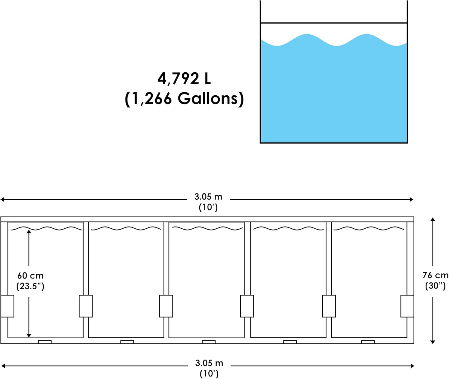 10ft M.Y Splash Metal Frame Swimming Pool