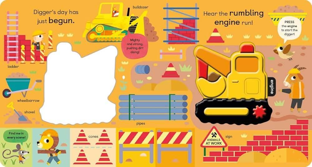 Noisy Digger - I Can Learn (Board book) - Cloud Nine Stores