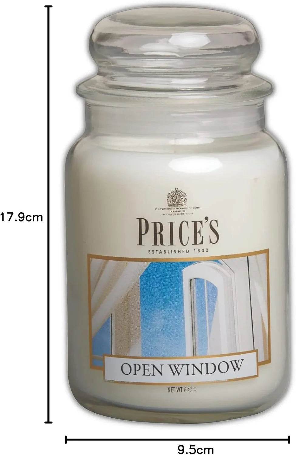 Prices's Candles Large Jar Candle, Open Window - Cloud Nine Stores