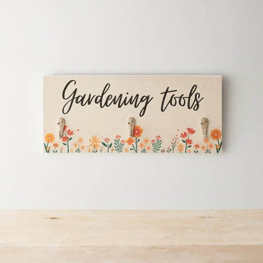 Garden Tools Flower Sign, 29.5cm - Cloud Nine Stores