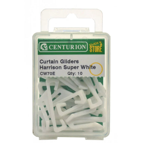 Curtain Gliders To Fit Harrison Super White (Pack Of 10) Cloud Nine Stores