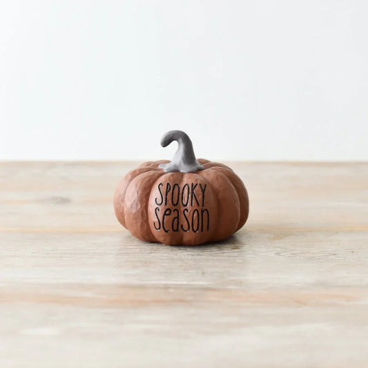 Carved Spooky Season Pumpkin, 10.5cm - Cloud Nine Stores