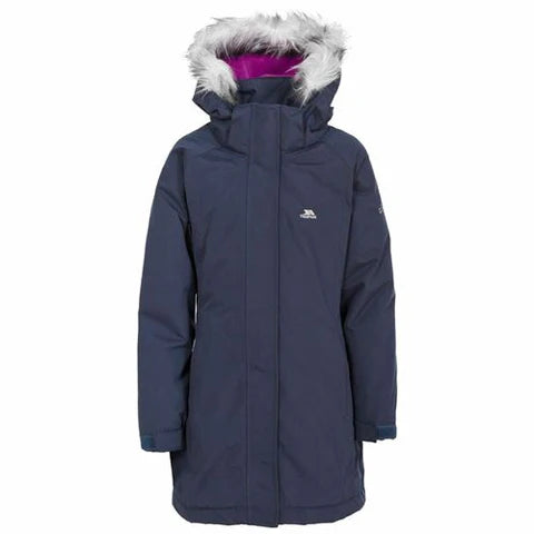 Trespass Fame Waterproof Parka Jacket - Navy 5-6 Years