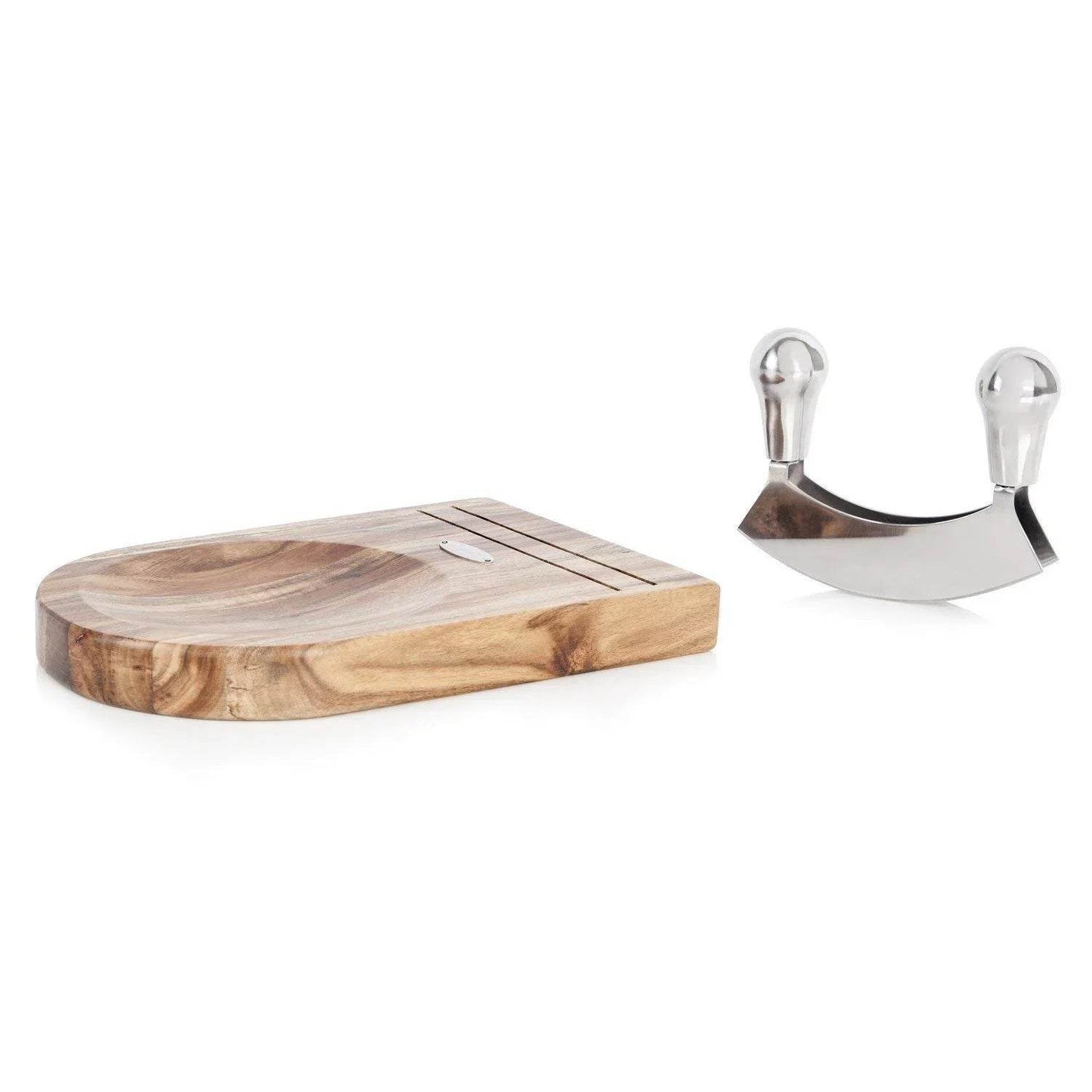 Natural Life Mezzaluna with Acacia Cutting Board - Cloud Nine Stores