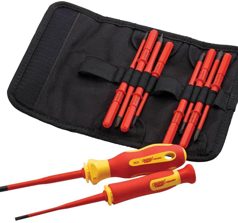Draper 70867 XP1000 VDE Extra Slim Interchangeable Screwdriver Set (12 Piece) - Cloud Nine Stores
