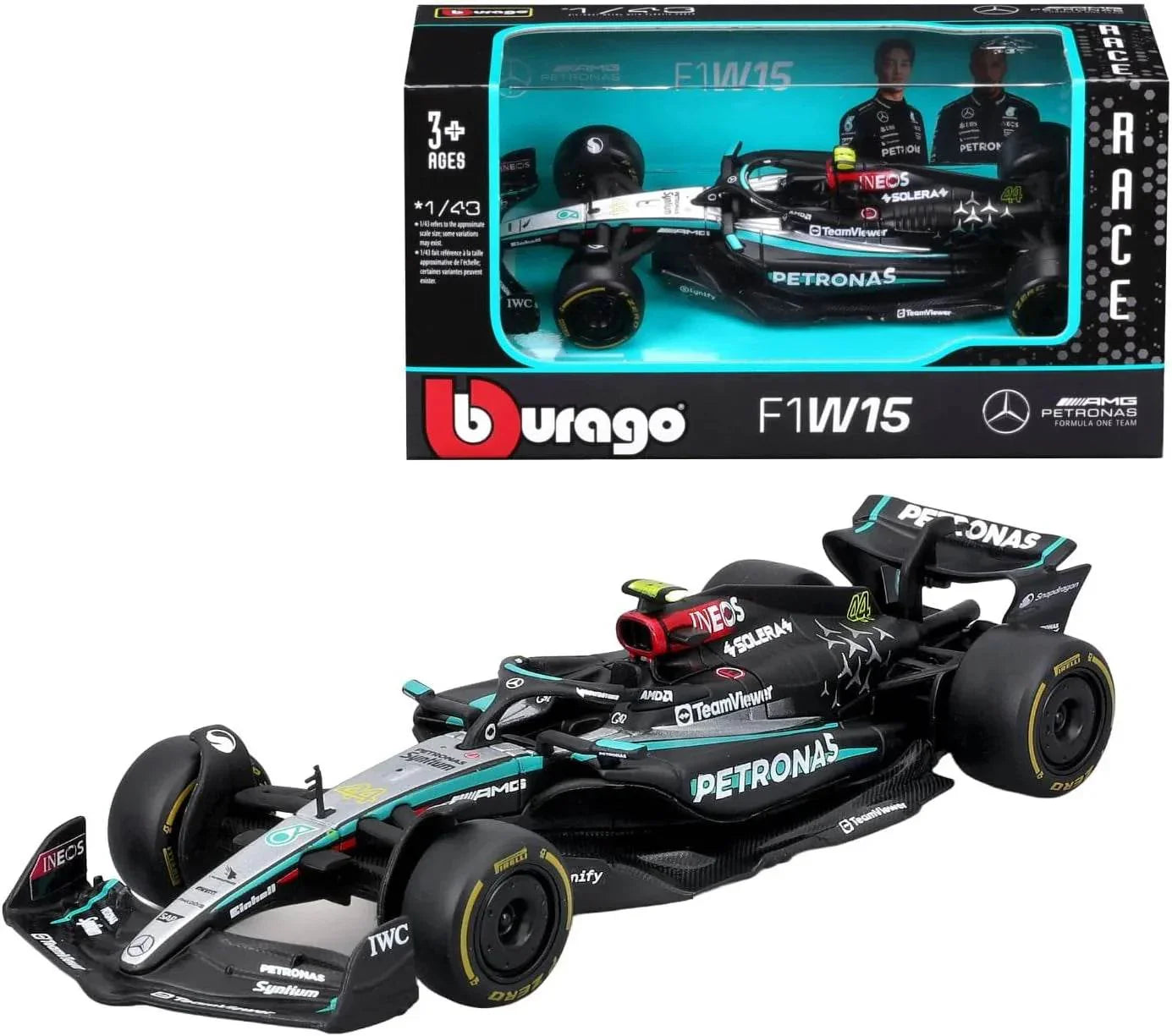 F1 2024-#44 Lewis Hamilton- Mercedes-AMG F1 W15 E Performance- 1/43 - Cloud Nine Stores