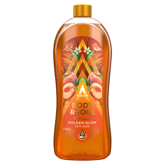 Astonish Body & Soul Golden Glow Refreshing Bath Soak, 950ml - Cloud Nine Stores