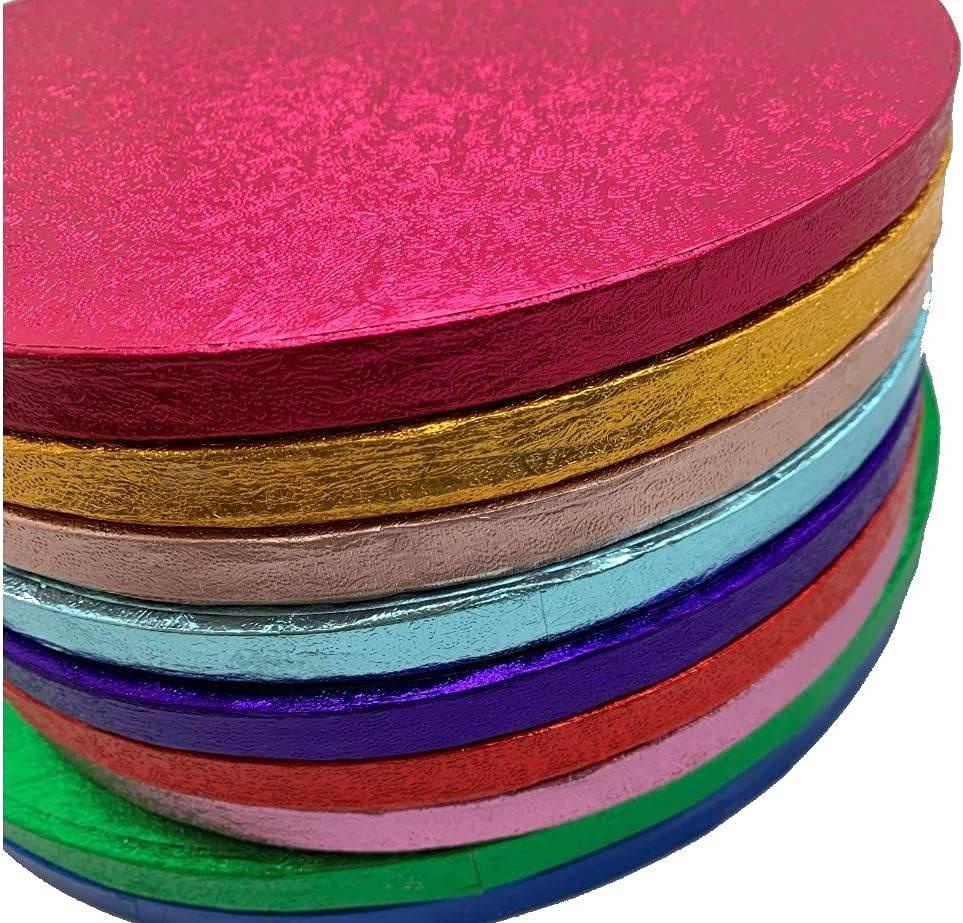8'' Single Colourful Cake Board Round Thick Drum 12mm - Cloud Nine Stores