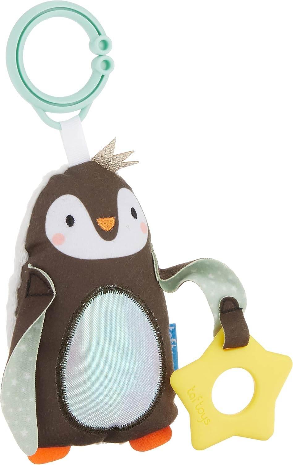 Taf Toys Prince the Penguin Plush Toy with Chew Teether & Soft Chime Bell - Cloud Nine Stores