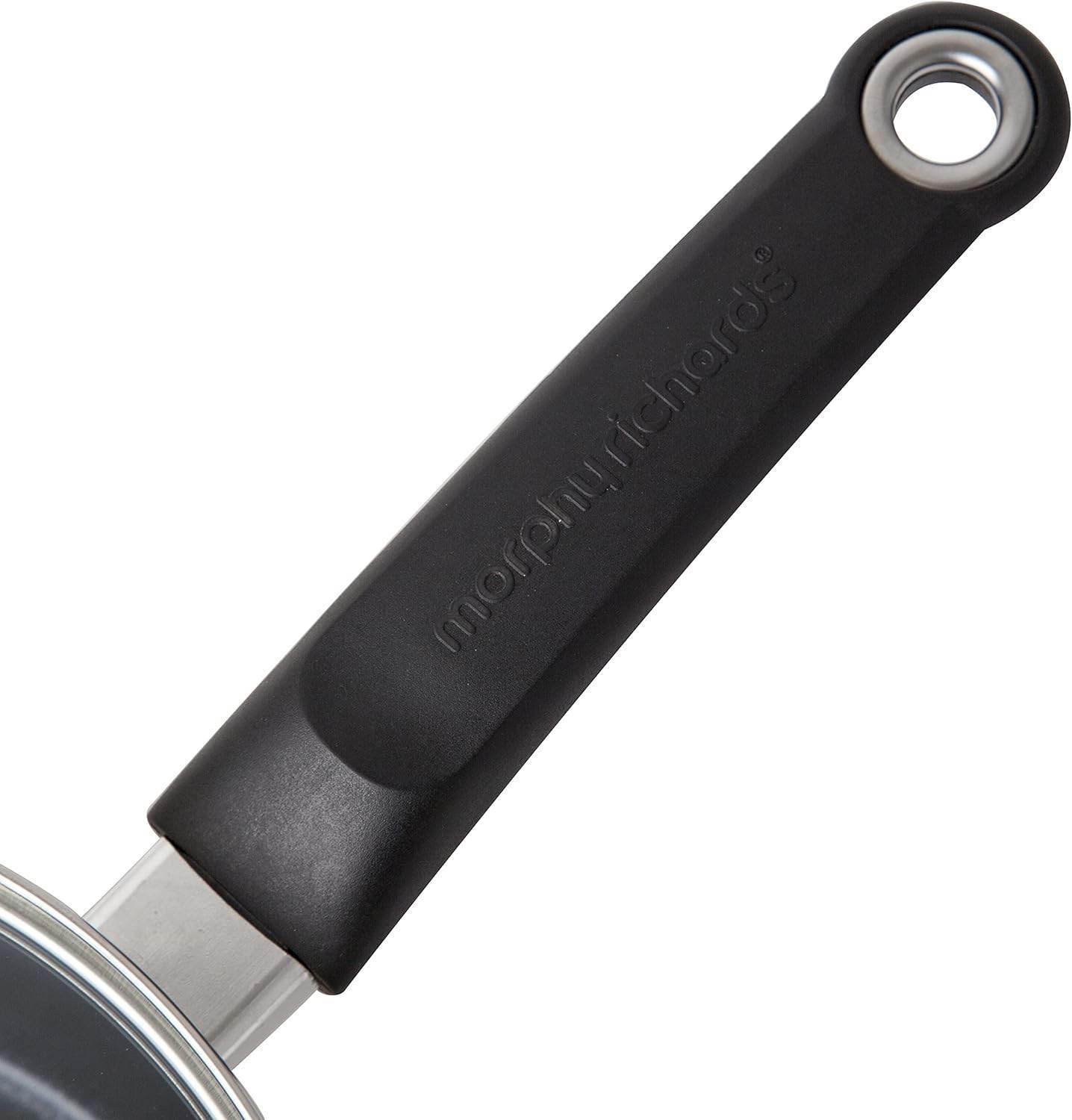 5pc Pan Set - Morphy Richards 970040 +9 Piece Tool Set Ceramic Non-Stick - Black - Cloud Nine Stores