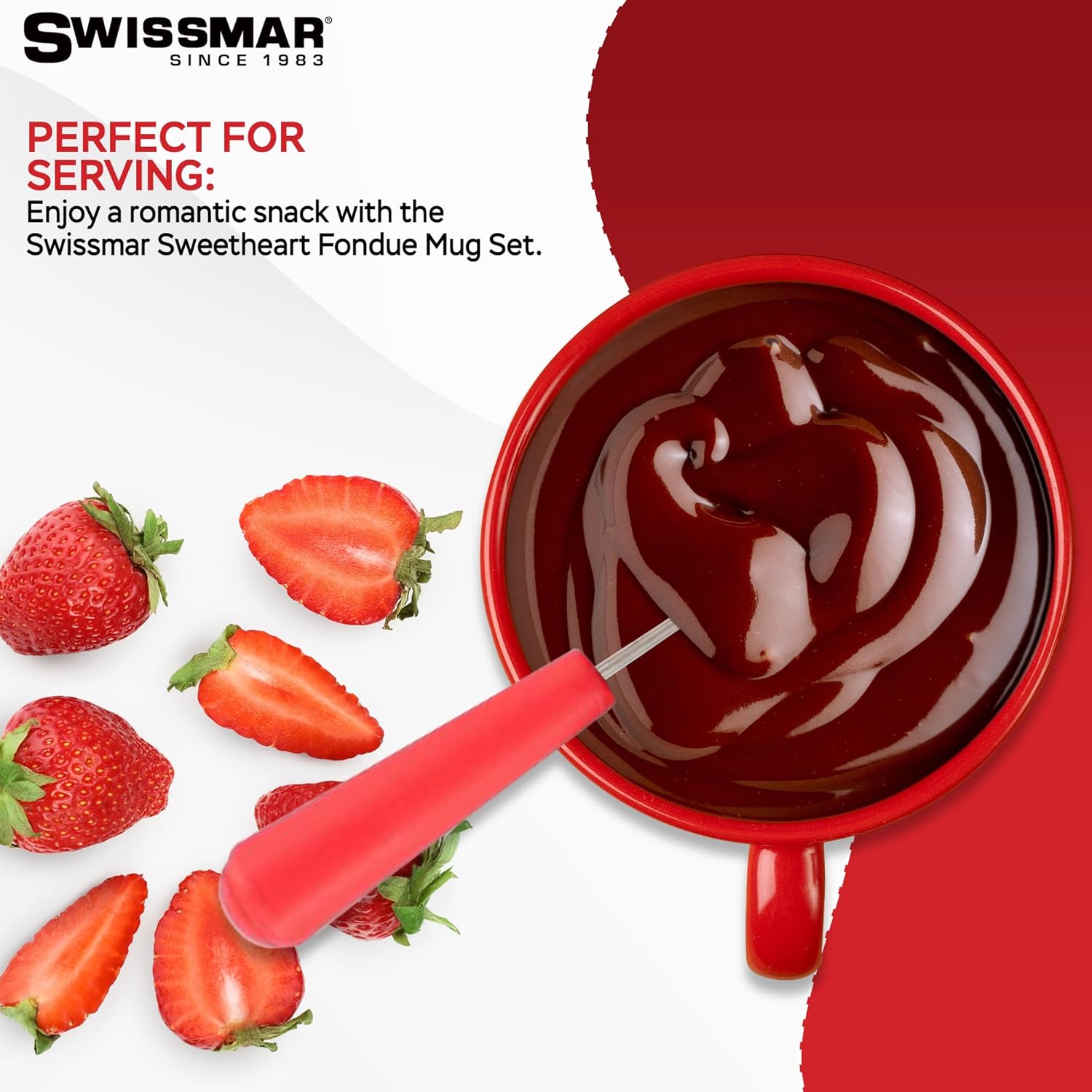Chocolate Fondue Mug Set - Swissmar Sweetheart